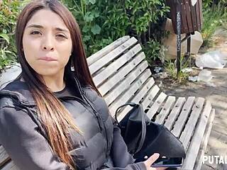 Putalocura - Michi, busty Peruvian teen, sucks Torbe off