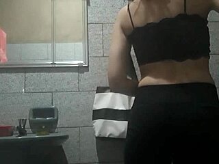 Perfect Body Teen Masturbates in Hidden Bathroom Cam