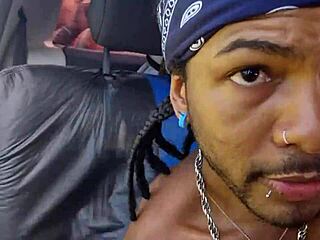 They gave me a car ride in exchange for fucking my pussy in the woods with interracial action