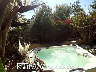 spyfam fantasy jacuzzi session with cum-hungry step sister