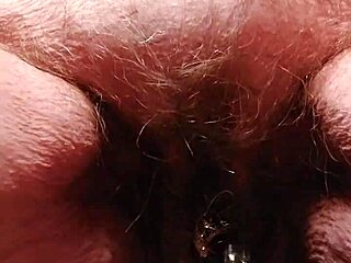 Oma uses dildo and cucumber in hairy pussy!