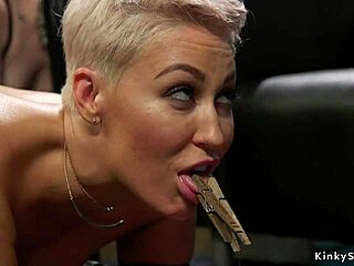 group lesbian bondage with intense ass whipping action, so wild! 🔥😱