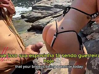 Fucking on the beach with huge black cock!