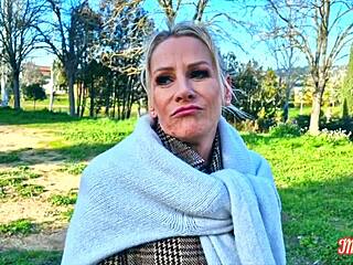 Victoria Cougar Teases with Big Breasts in Lingerie Fantasies