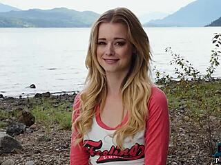 petite blonde milf poses nude outdoors for playboy shoot