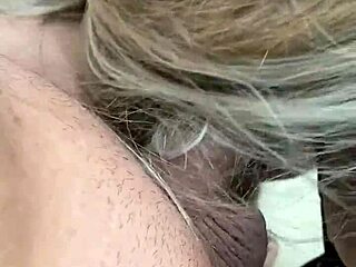 Blonde mature with big ass seduces in sensual lingerie