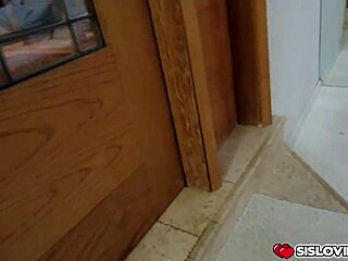 ashley adams blows her step bro's big cock provocatively