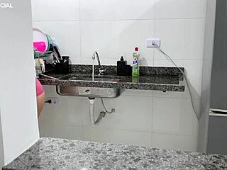 Brazilian Maid Teases Boss with Her Juicy Curves!