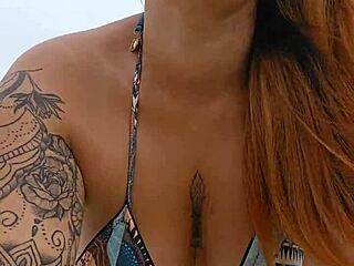 Wearing tiny panties at beach to lure married men for a wild ride.