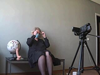 How do I record my videos of mature teacher in anal-vaginal penetration during anatomy lesson?