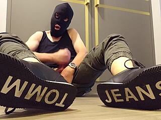 Detailed Wanking Session Inside Sneakers with Intense Fetish Focus