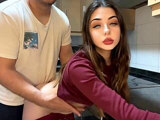 Hey, are you ready to watch me fuck my barely 18-year-old stepdaughter hard in the kitchen in missionary and bent over?