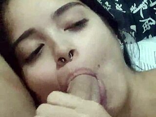 submissive wife debora prado gives sloppy blowjob every night before bed