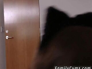 step FATHER BLOWS teen on COUCH while UNCLE WATCHES taboo threesome