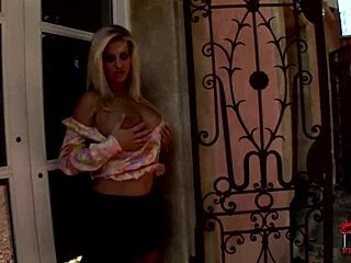 I watch Jenny McClain's erotic striptease with her big natural tits and ripped clothes