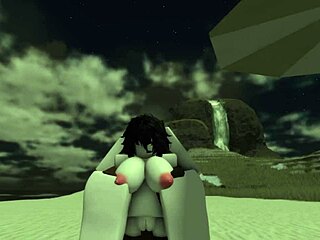 Look at this bitch getting blacked on the beach with big tits