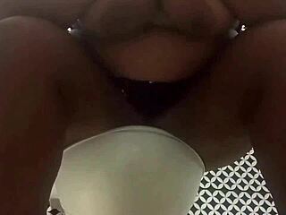 i got horny in the church bathroom while wearing lingerie and showing my big tits