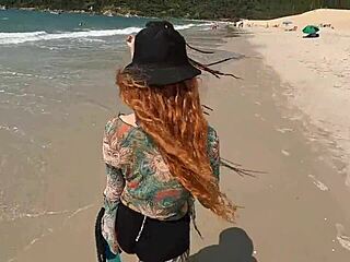 Orgia happens on deserted beach with safadas girls. Brazilian exhibitionists enjoy big tits doggy and double domination in homemade fun.