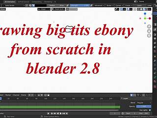 drawing big ebony tits in blender