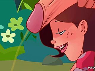 Forbidden anal after peeing behind the bush.