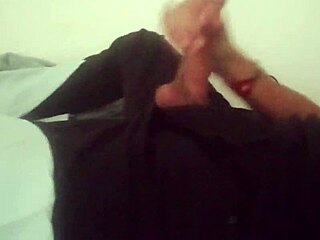 Horny Guy in Black Pants MOANING and JERKING OFF Big Cock!