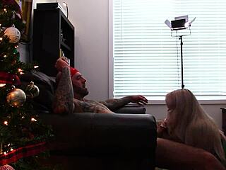 Big tit elf says, 'Give me that creampie from santa's son'