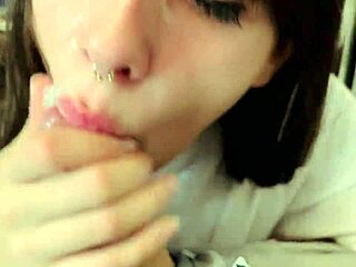 best deepthroat continued with cum eating