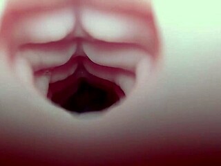 Emelie gets a quickie creampie from the bad dragon monster cock?