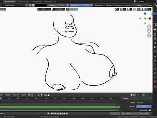 drawing big ebony tits in blender