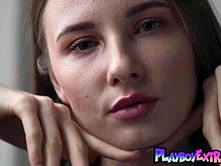 Skinny russian teen stella strips nude and poses for playboy