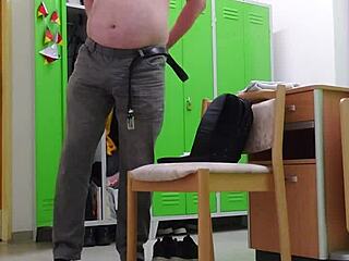 Watch This German Amateur Strip at Work, Showing Sexy Ass and Legs!