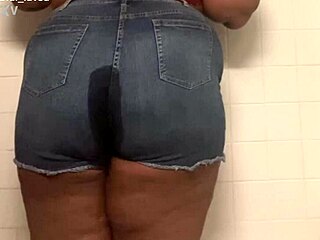 This teen pees and farts in the bathroom for a close-up view.