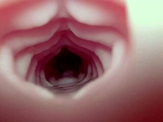 Emelie gets a quickie creampie from the bad dragon monster cock?