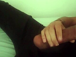 Horny Guy in Black Pants MOANING and JERKING OFF Big Cock!