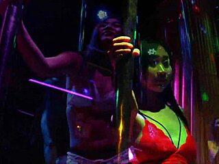 At the gold club on lk metro, clothes get ripped during striptease.