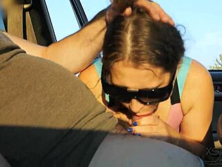 Stranger Catches Jerking Off in Public Park Car, Gives Incredible Blowjob