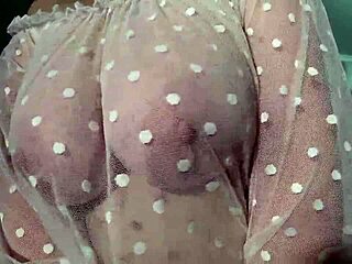 gorgeous big boobs close-up milf with saggy tits chatting casually