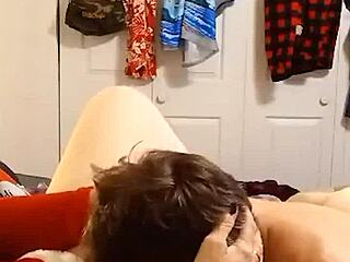 Jerry passionately sucks my tits and eats pussy to intense orgasm.