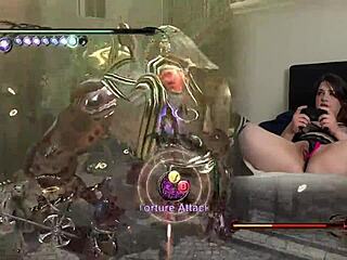 Sexy Gaming Bimbo Plays Bayonetta with Lovense Connected in Episode 4
