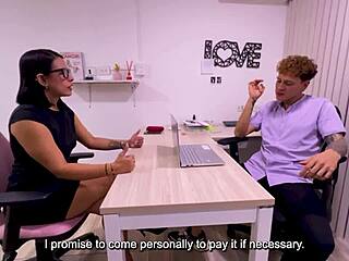 Colombian milf bangs boss to clear husband's debt with intense ass action