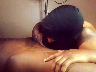 Deep throating my huge bbc is tough, she spits and sucks as much as she can