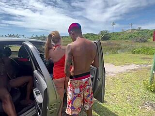 We And Our Friends Take The Beautiful Latin Girls To Fuck In The Woods!