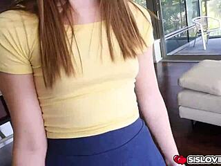 alice march craves stepbro's huge rod and rides hard