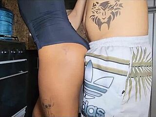 what secrets does this 18-year-old latina stepsister hide in her homemade anal clip?