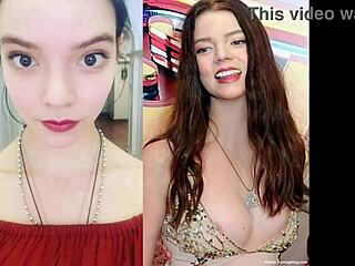 Anya Taylor-Joy blond Amerikalı ve İngiliz ünlü tarzıyla slayt gösterisinde görünüyor