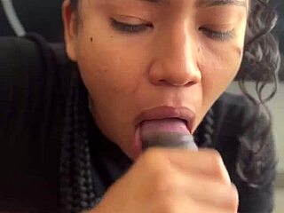 Cute Brunette Stepsister's Friend Gives Delicious Blowjob To Amateur Couple