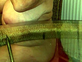 this granny has massive 34jj boobs getting off hard