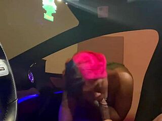 Gay Slut Sucks Big Black Cock in Car