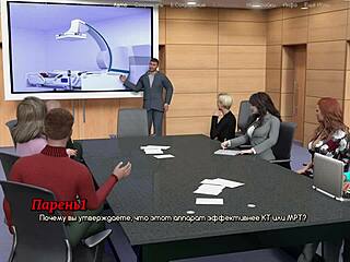 in this part, the blonde nurse cheats with old patient in wet dress