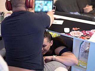 Naughty Secretary Sucks Boss Off While on Zoom Meeting